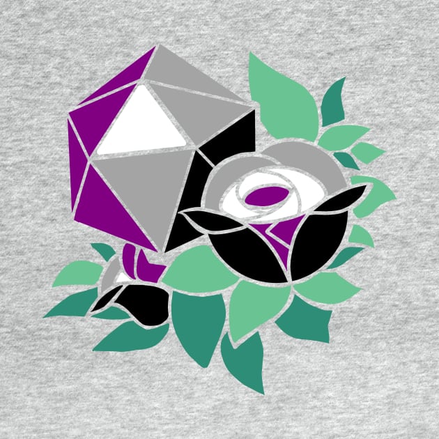 Pretty Poly Rose Asexual Pride by thedicegoddess